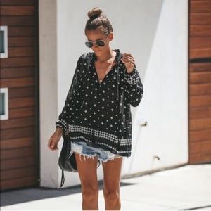 Vici cross checked blouse